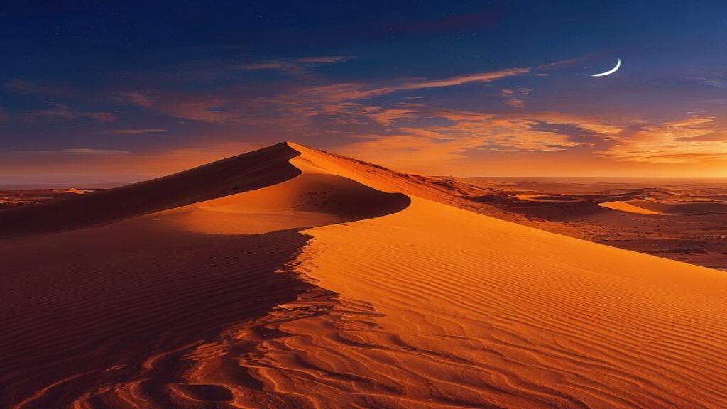 Dust and Gold: The Sahara at Dusk