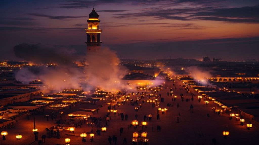 Marrakech at Dusk: Where the Smoke Meets the Stars