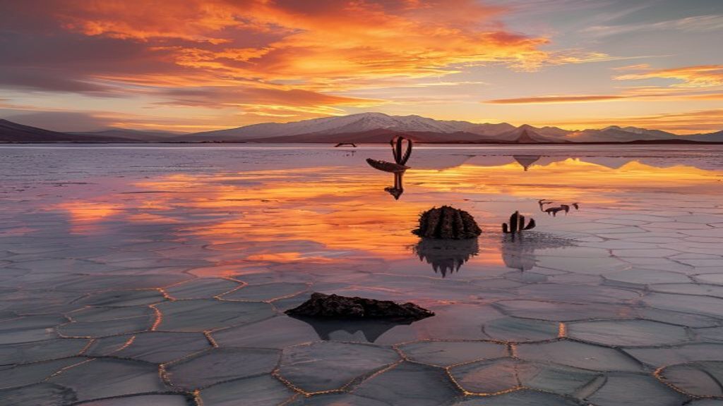 Salt and Gold: Sunrise on the Bolivian Salt Flats