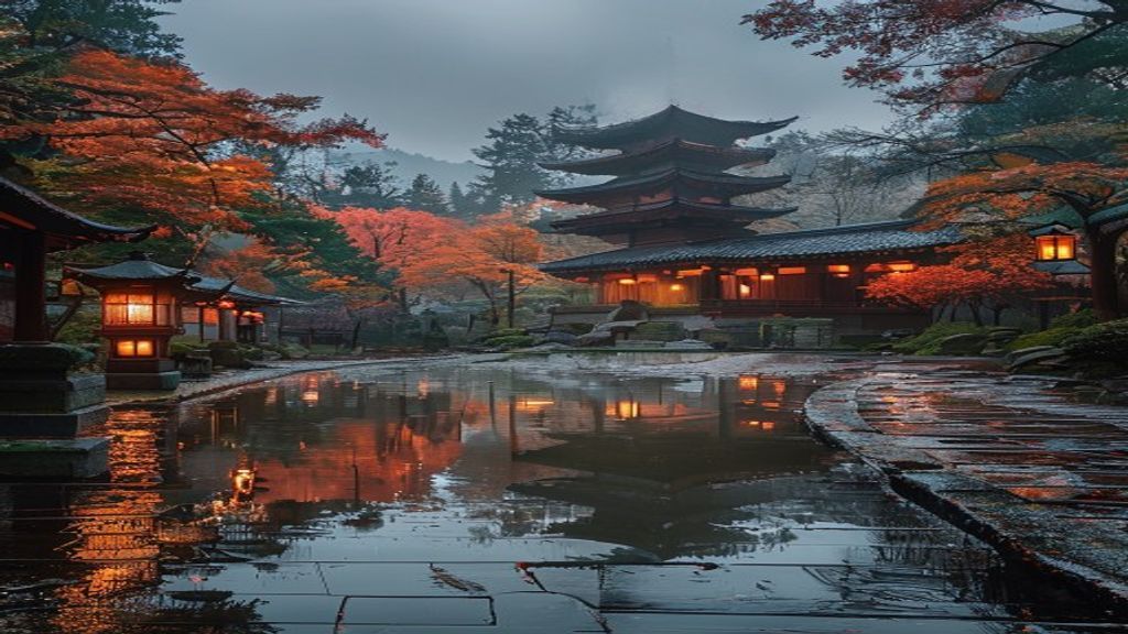 The Slow Rain of Kyoto in November