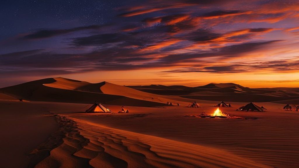The Sahara After Sunset: Fire, Sand, and Absolute Silence